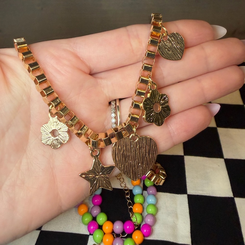 Y2K Style Layered Necklace - Picture 3 of 5
